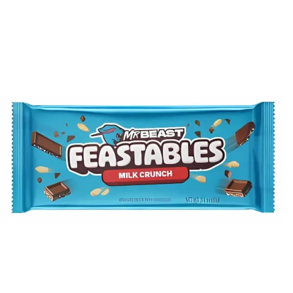 Mrbeast Feastables Milk Crunchy Chocolate Bar