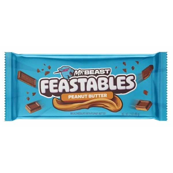 Mrbeast Feastables Penut Butter Chocolate Bar